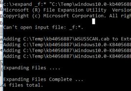 Установка CAB и MSU файлов обновлений Windows в ручном режиме